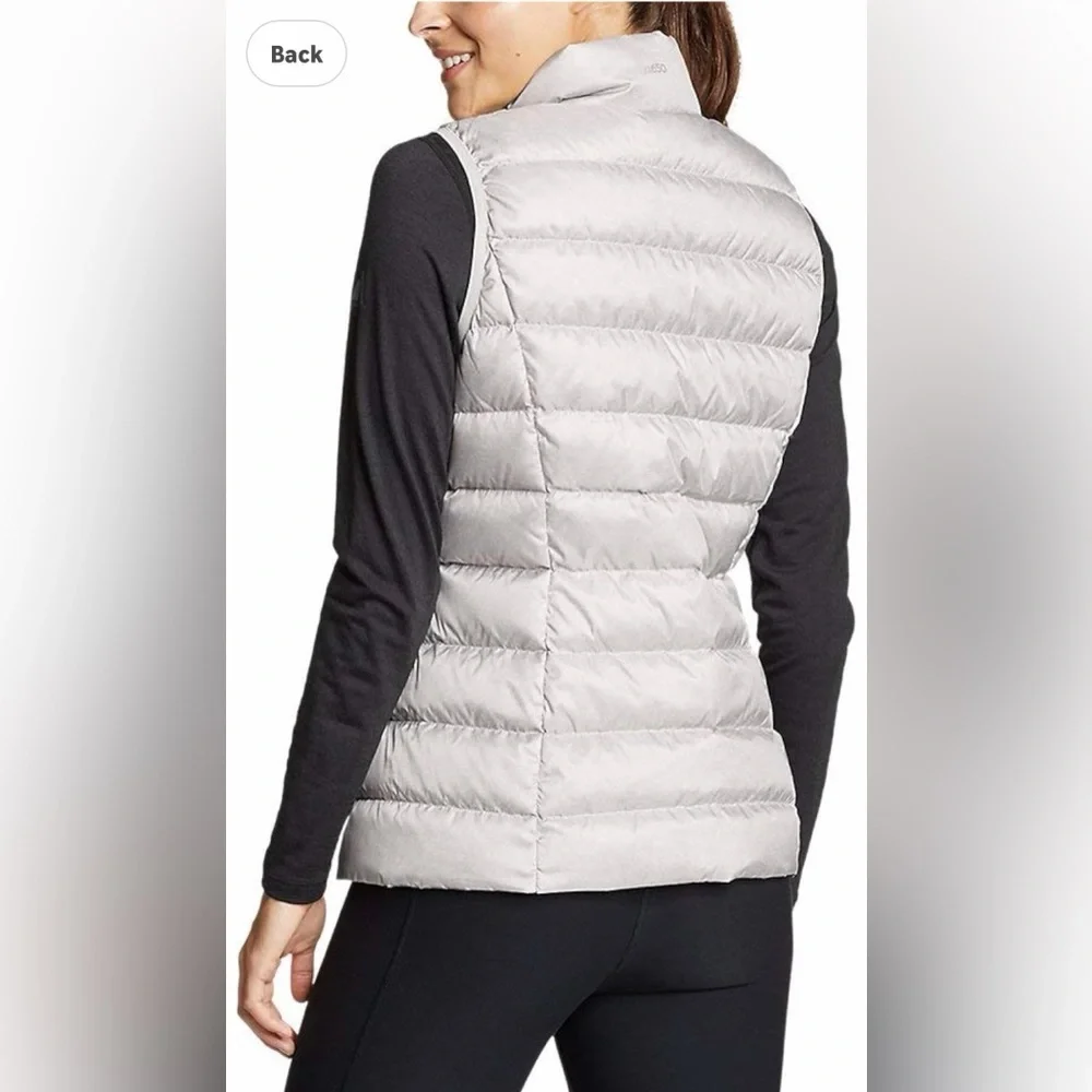 Eddie Bauer Women's CirrusLite Down Vest, Lt Gray Regular L - Picture 2 of 10